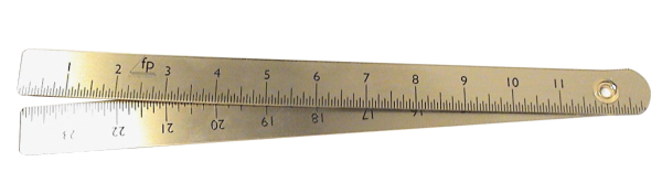 fp folding brass ruler 24