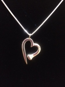 rusty brown sterling silver necklace nail he